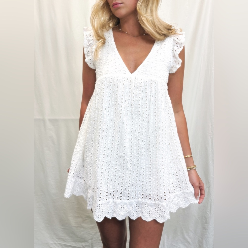 Mustard Seed White Tiered Ruffled Sundress
